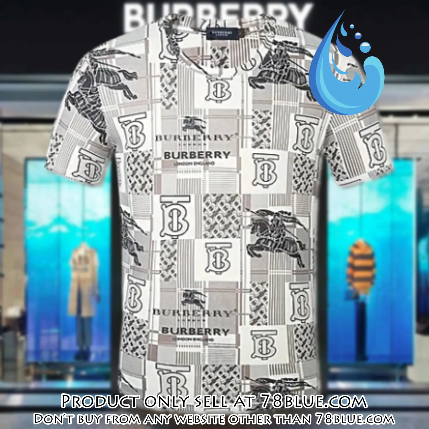 Burberry logo luxury brand unisex tshirt outfit for men women 78b0902290